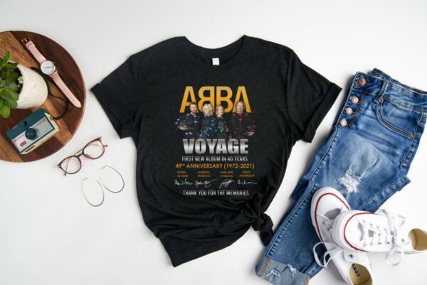 Vintage ABBA 49th Shirt, ABBA Voyage First New Album In 40 Years 49th Anniversary Shirt 1