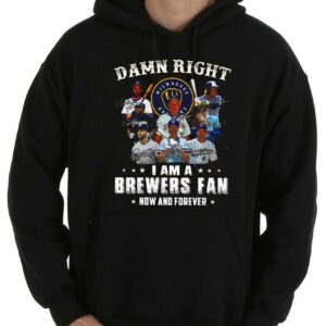 Vintage Brewers Team Football Shirt, Damn Right I Am A Brewers Fan Now And Forever Shirt 7
