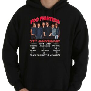 Vintage Foo Fighters 27th Anniversary 1994 2021 Thank You For The Memories Signatures Shirt, Foo Fighters Shirt 7