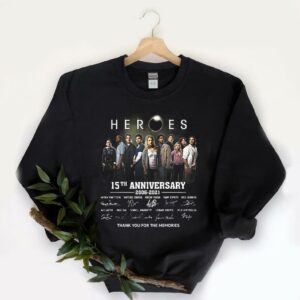Vintage Heroes 15th Anniversary 2006 2021 Signatures Thank You For The Memories Shirt, Heroes Shirt 5