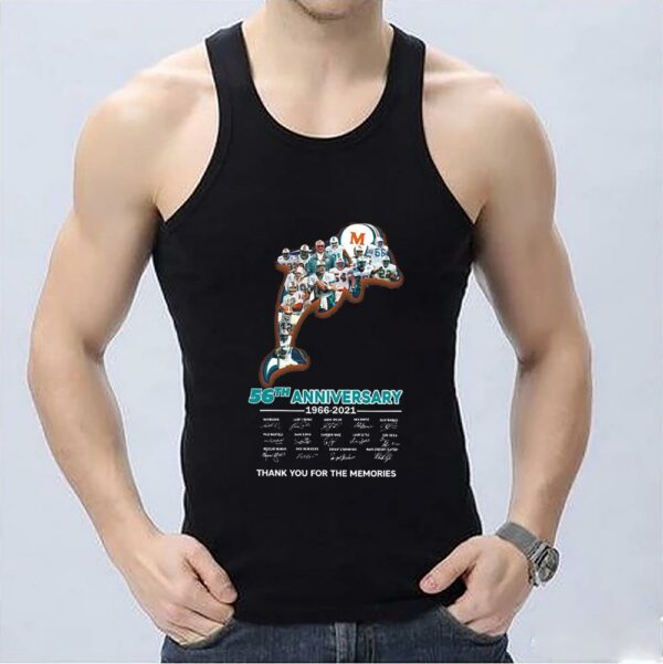 Vintage Miami Dolphins 56th Anniversary Thank You For The Memories Signatures Shirt, 56th Miami Dolphins Shirt 3