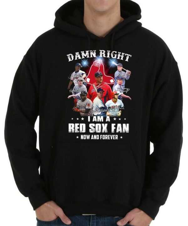 Vintage Red Sox Team Football Shirt, Damn Right I Am A Red Sox Fan Now And Forever Shirt 4
