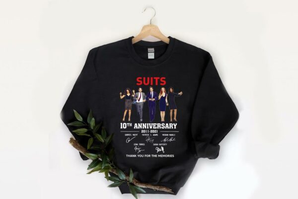 Vintage Suits 10th Anniversary 2011 2021 Thank You For The Memories Signatures Shirt, 2011 2021 Suits Shirt 2