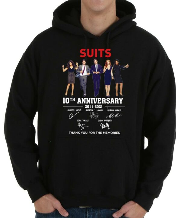 Vintage Suits 10th Anniversary 2011 2021 Thank You For The Memories Signatures Shirt, 2011 2021 Suits Shirt 4
