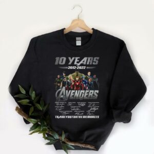 Vintage The Avengers Shirt, 10 Years 2012 2011 The Avengers Thank You For The Memories Signatures Shirt 5