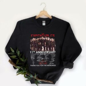 Vintage The Expendables 11th Anniversary 2010 2021 Thank You For The Memories Signatures Shirt, The Expendables Shirt 5