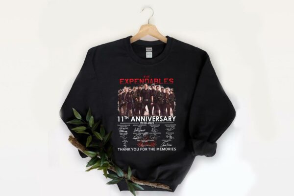 Vintage The Expendables 11th Anniversary 2010 2021 Thank You For The Memories Signatures Shirt, The Expendables Shirt 2