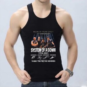 Vintage World Tour 2021 27th Anniversary System Of A Down 1994 2021 Thank Memories Signatures Shirt, World Tour System Shirt 6