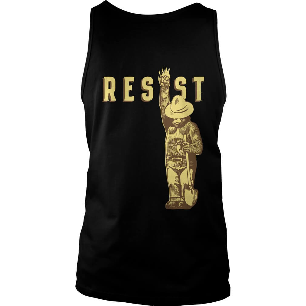 Smokey says resist tank top back design