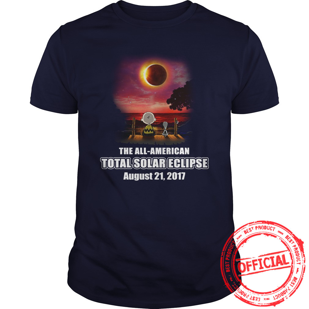 Charlie Brown And Snoopy Watching The Solar Eclipse Aug 21 2017 T Shirt