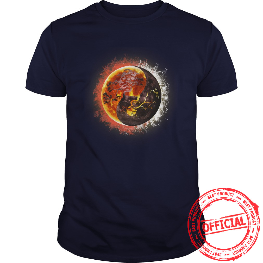 Yin Yang Bonsai Tree Eclipse Guys Tee