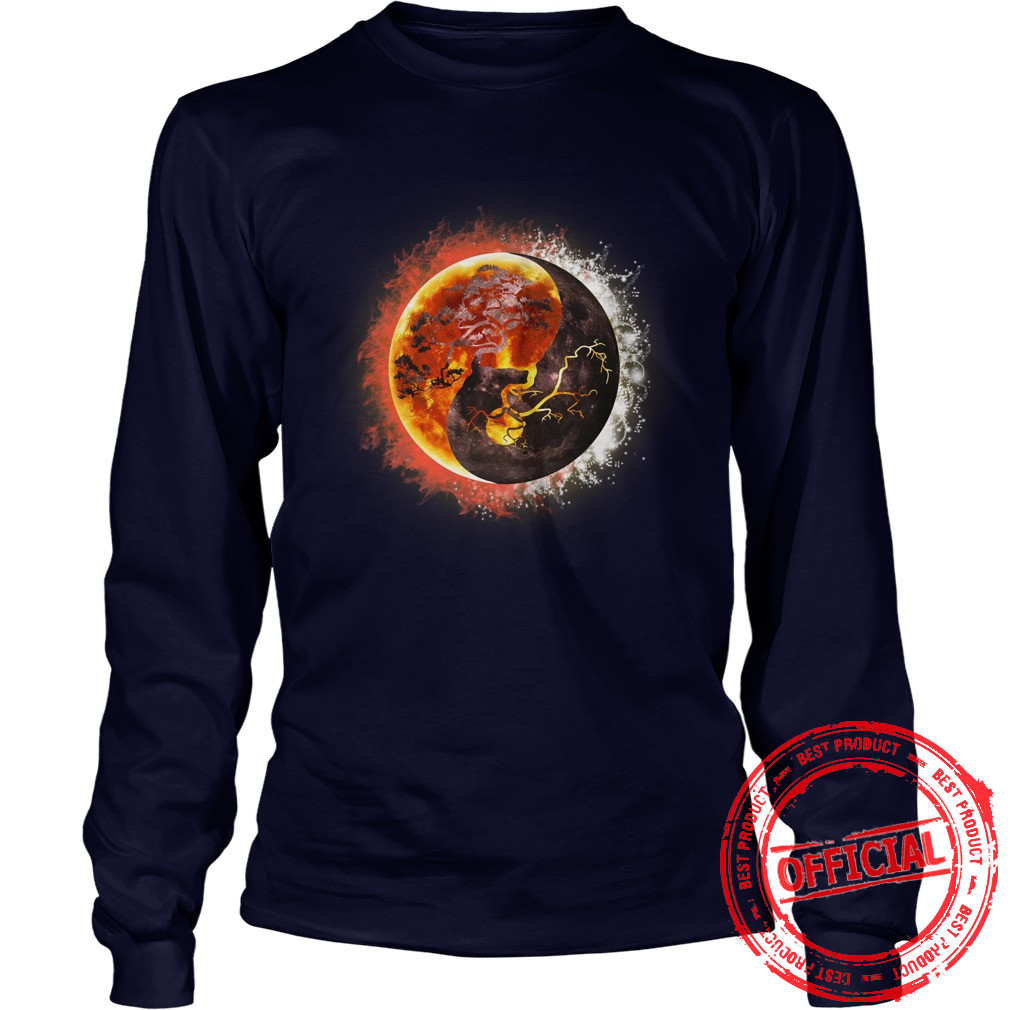 Yin Yang Bonsai Tree Eclipse Longsleeve Tee