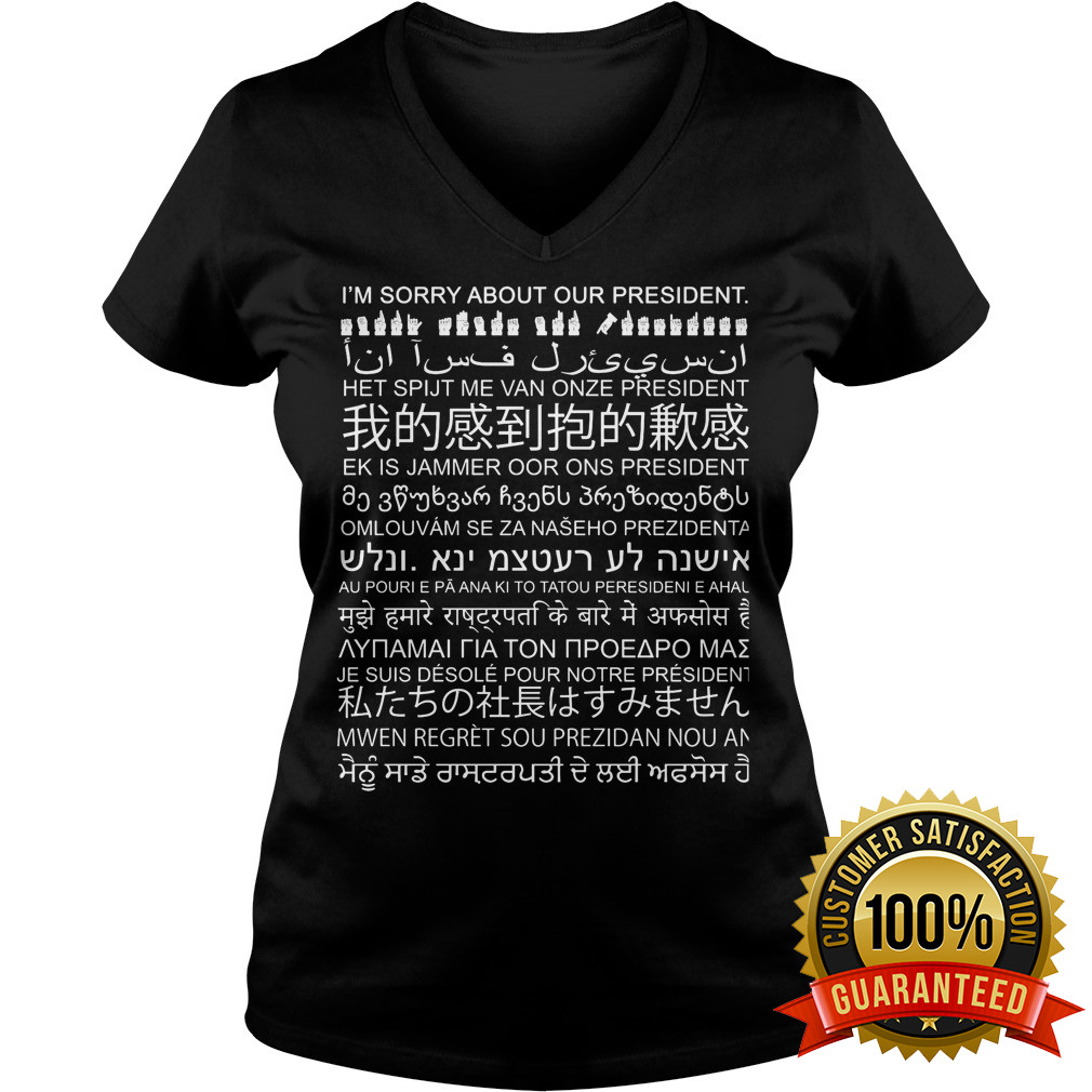 Anti Trump Protest Multiple Languages V Neck