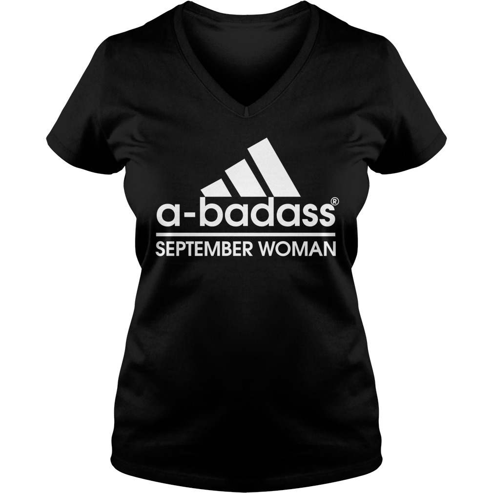 A Badass September Woman Lady V Neck