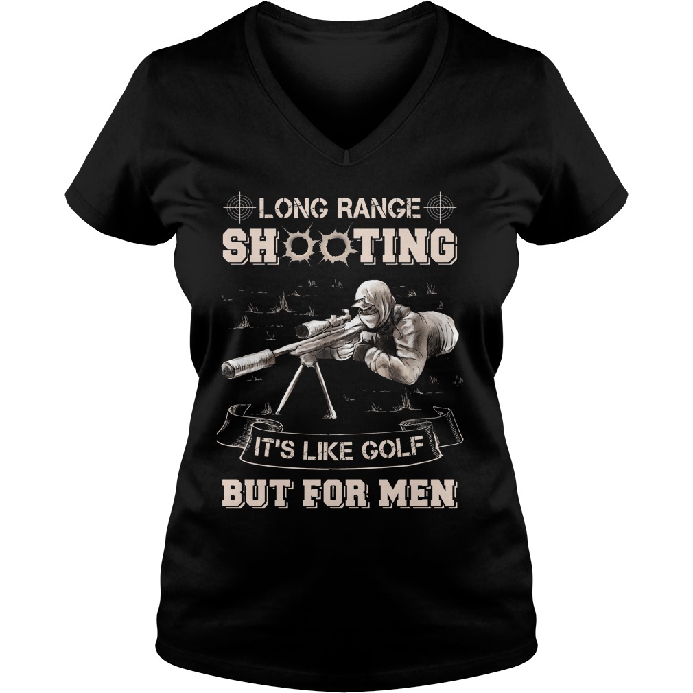Long Range Shooting Like Golf Men V Neck