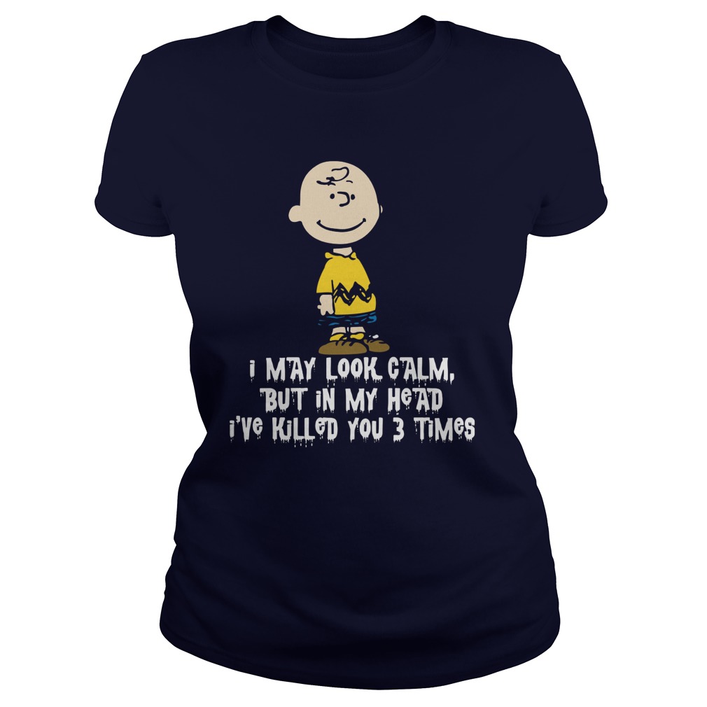 Charlie Brown Halloween May Look Calm Ladies Tee
