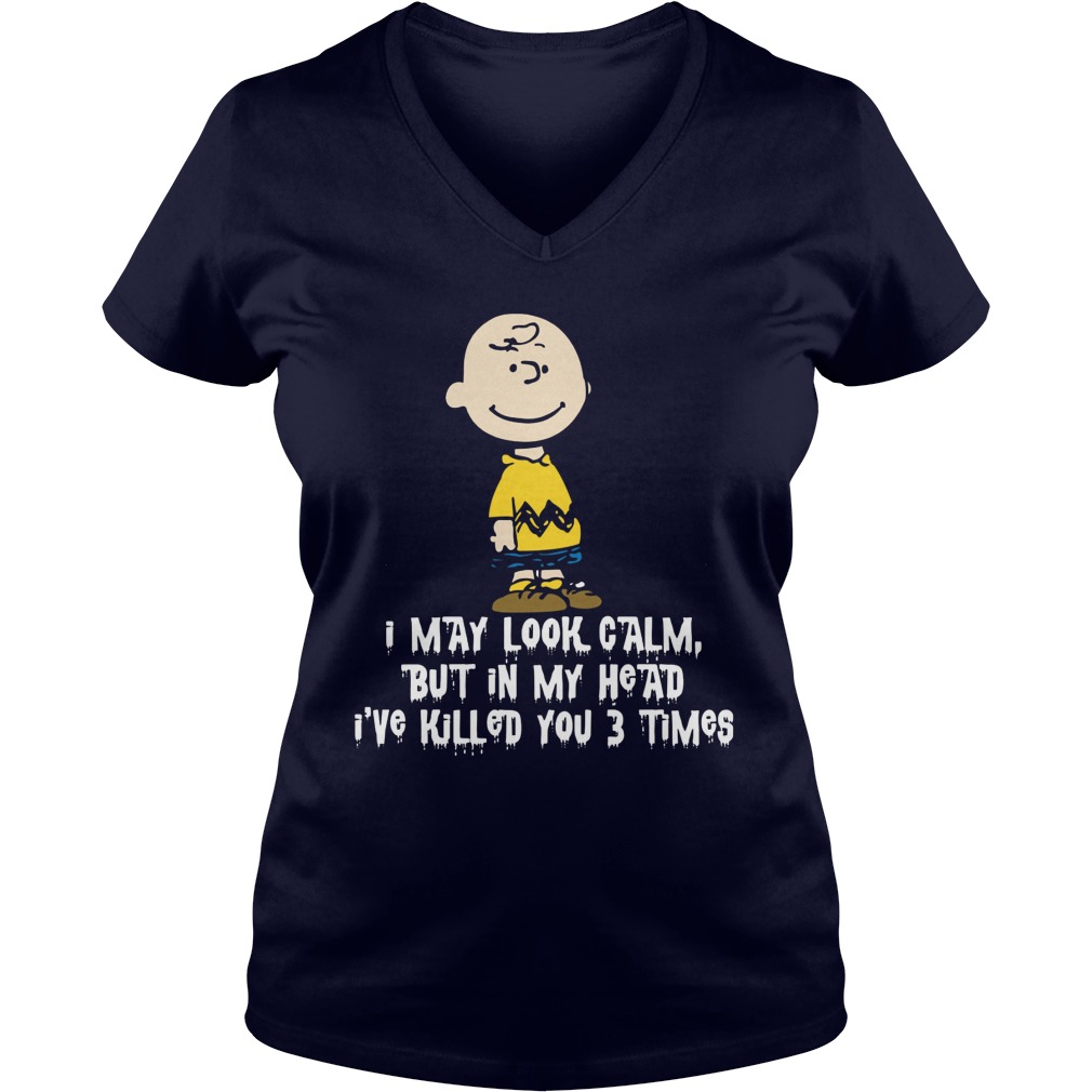 Charlie Brown Halloween May Look Calm V Neck
