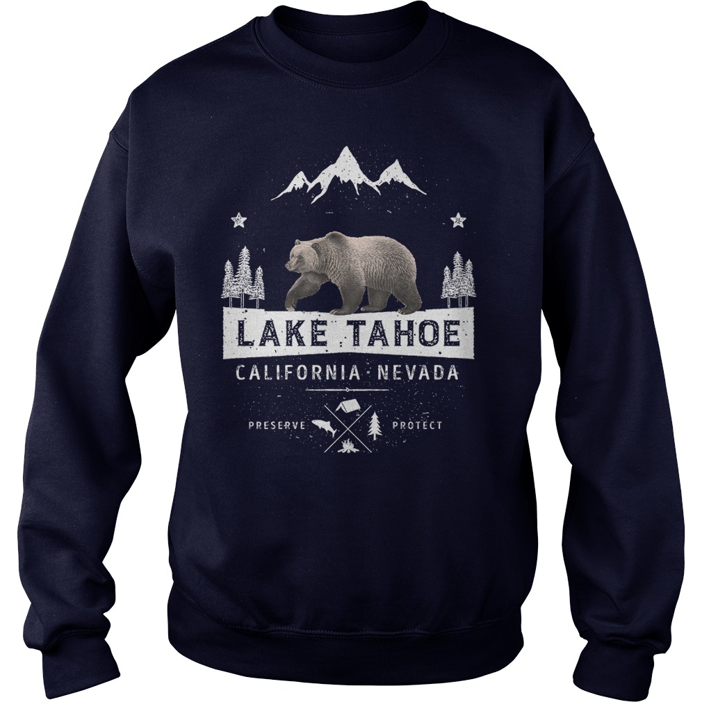 Lake Tahoe California Nevada Bear Sweat Shirt