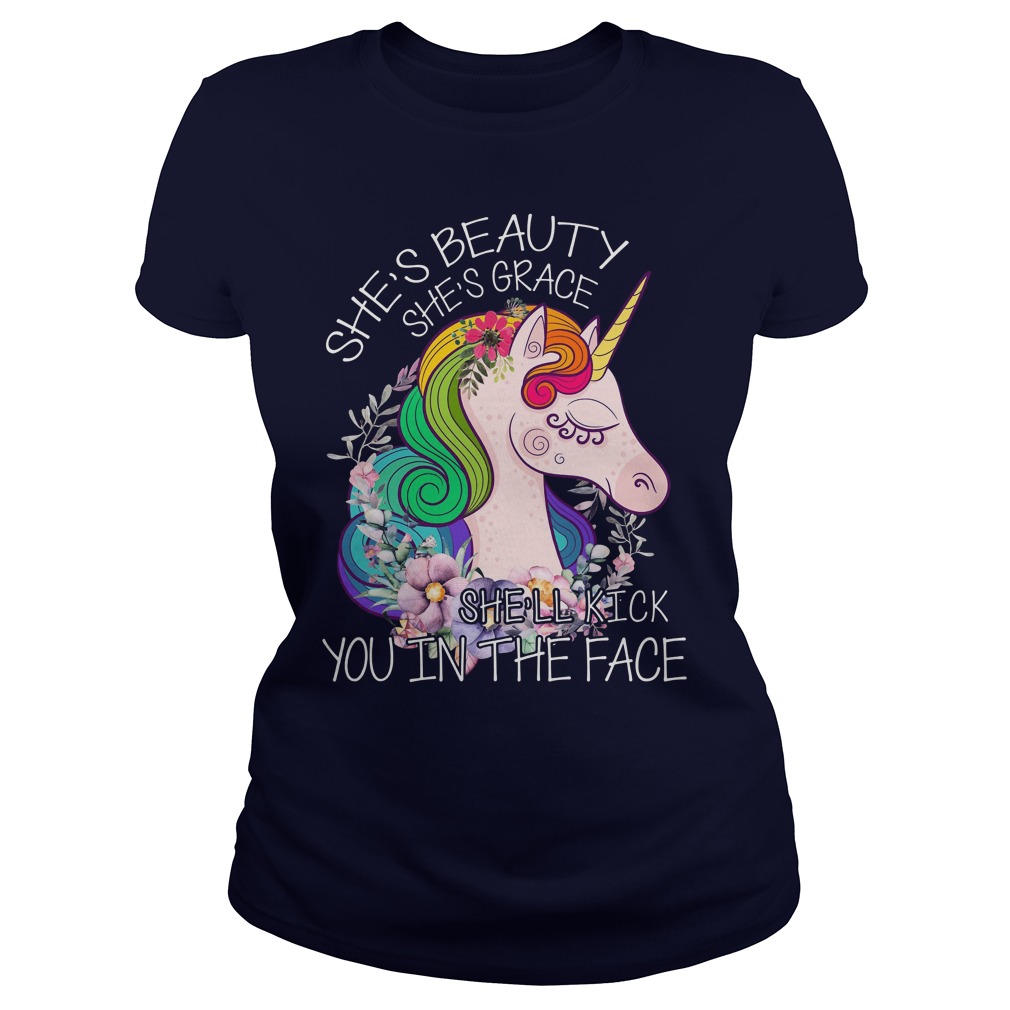 Shes Beayty Grace Shell Kick Face Ladies Tee
