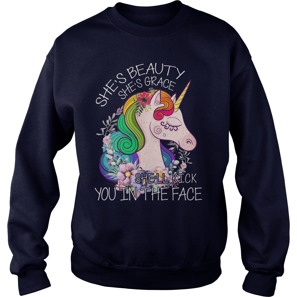 Shes Beayty Grace Shell Kick Face Sweatshirt