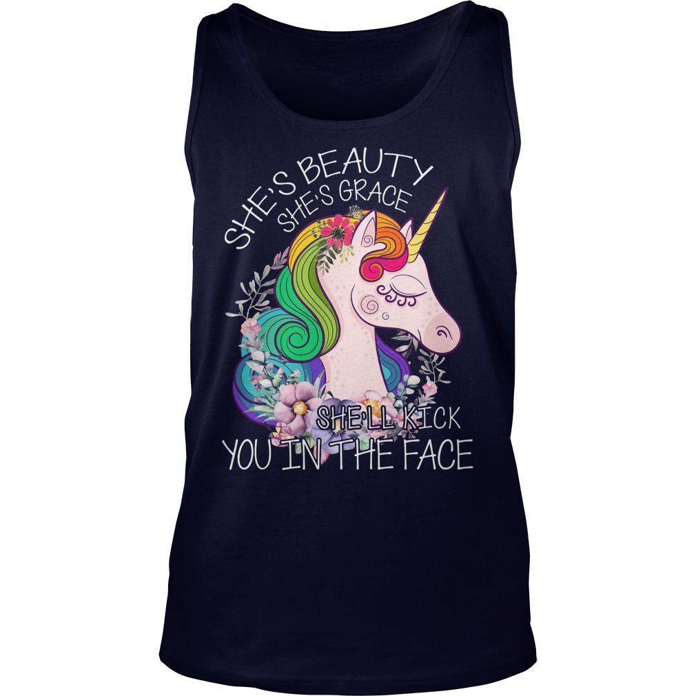 Shes Beayty Grace Shell Kick Face Tank Top