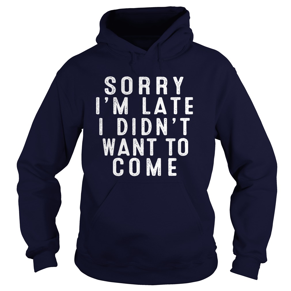 Sorry Im Late I Didnt Want To Come Hoodie