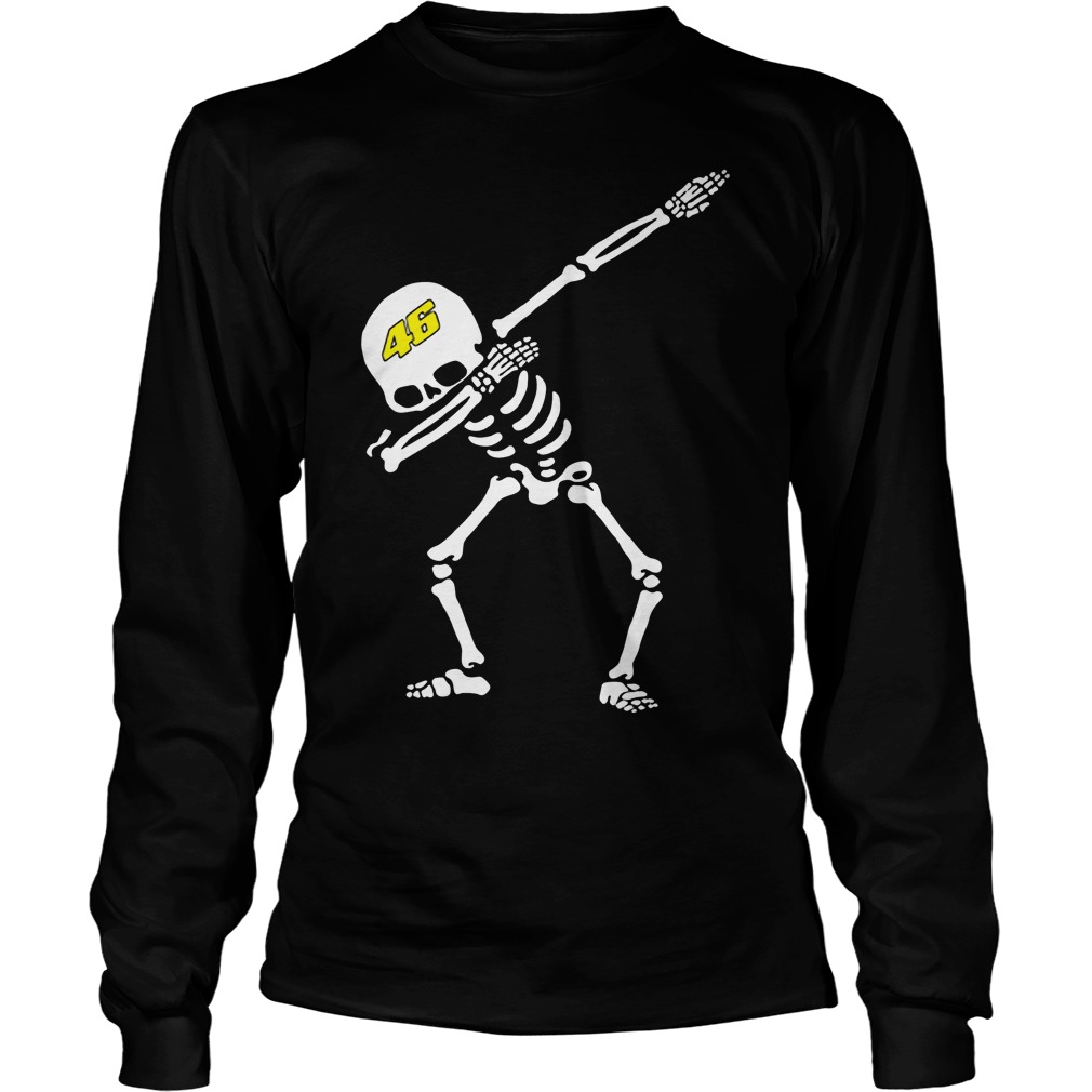 Valentino Rossi Vr46 Dabbing Skeleton Shirt, Hoodie, Sweater, Ladies T Unisex Longsleeve Tee