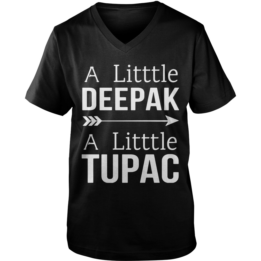 A Little Deepak A Little Tupac Guys V Neck