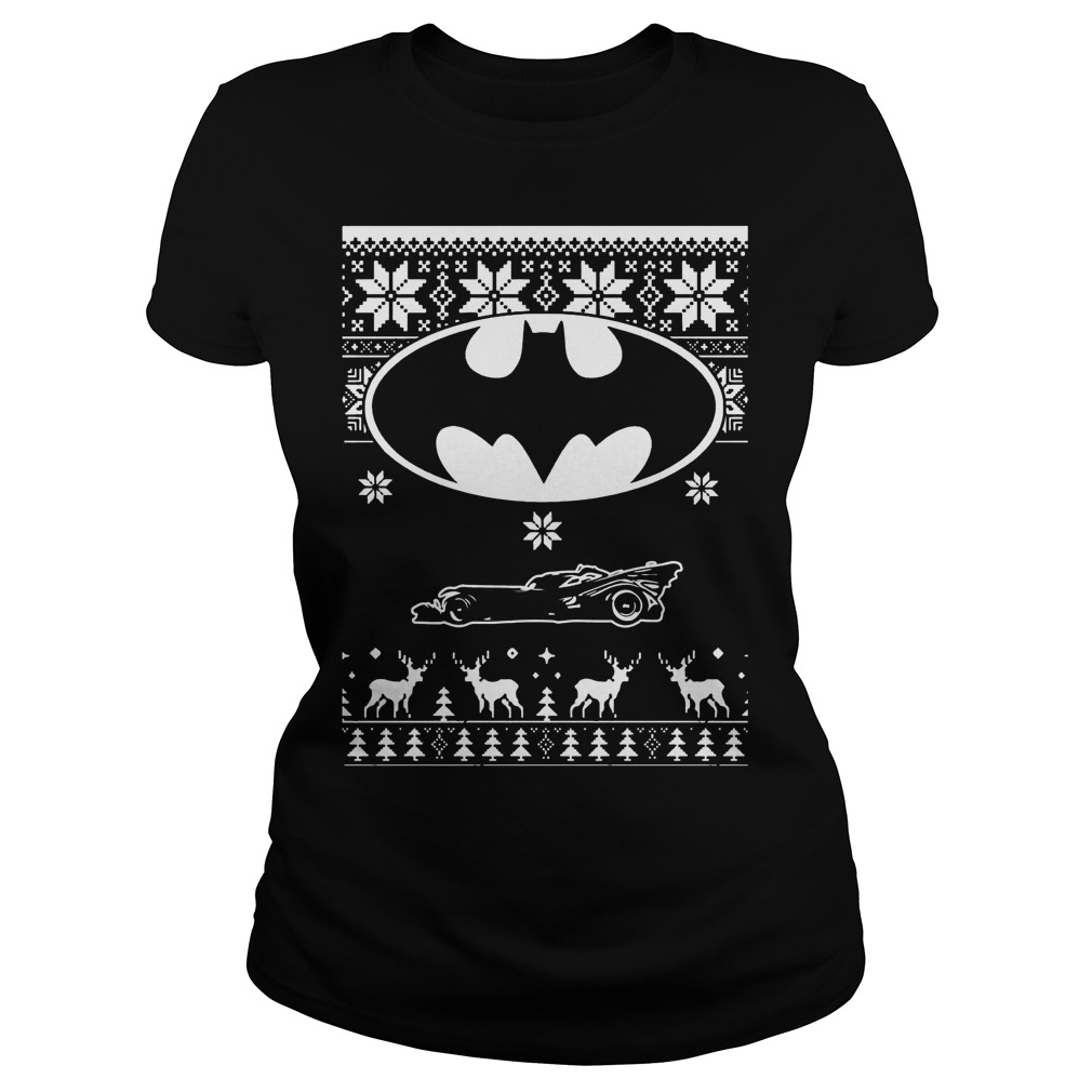 Batman Ugly Christmas Sweat Ladies Tee