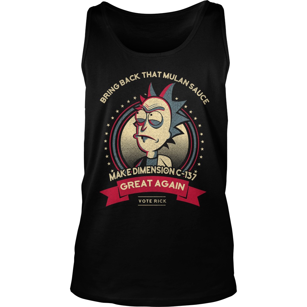 Bring Back That Mulan Sauce Make Dimension C 137 Great Again Unisex Tank Top