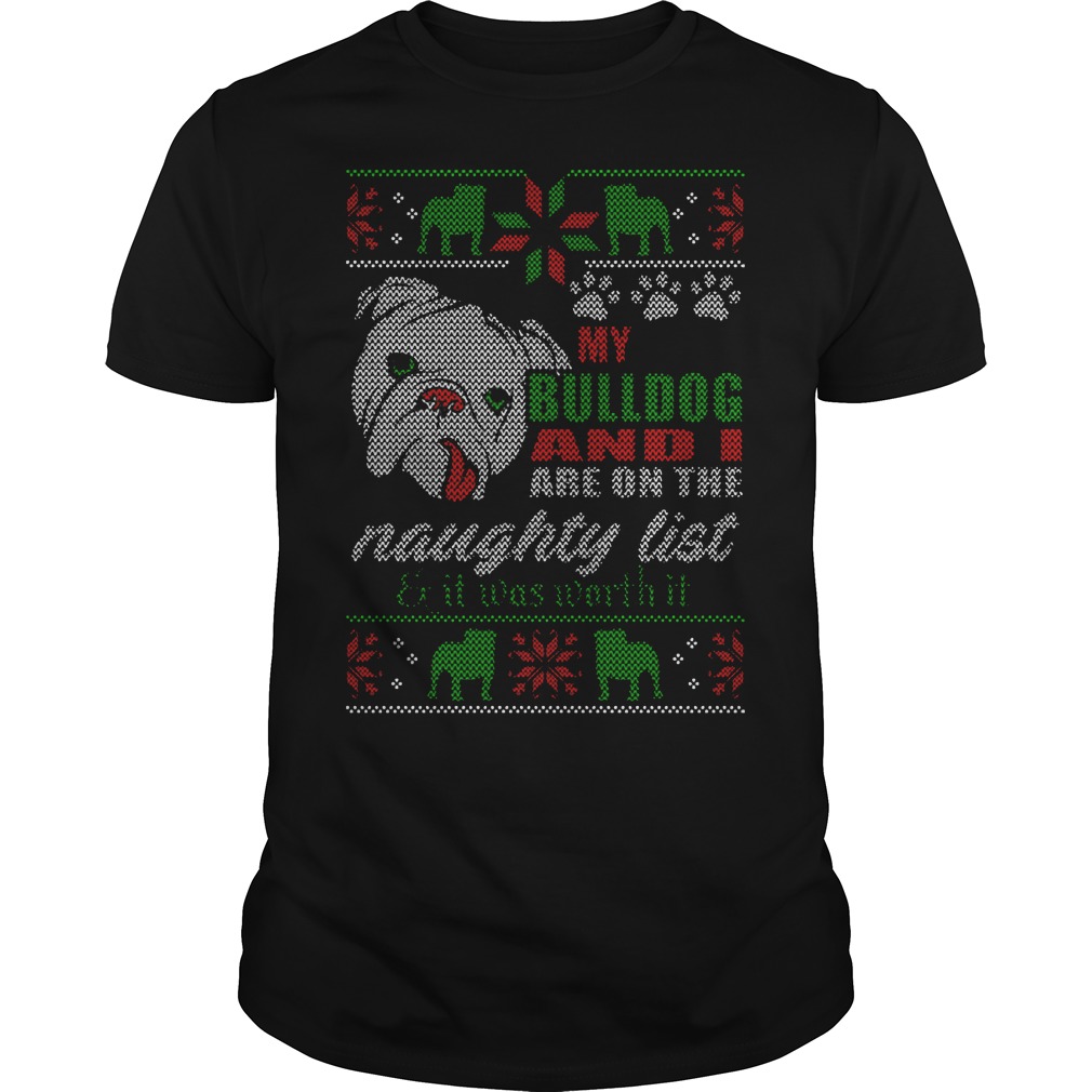 Bulldog Id Naughty List Worth Guys Tee