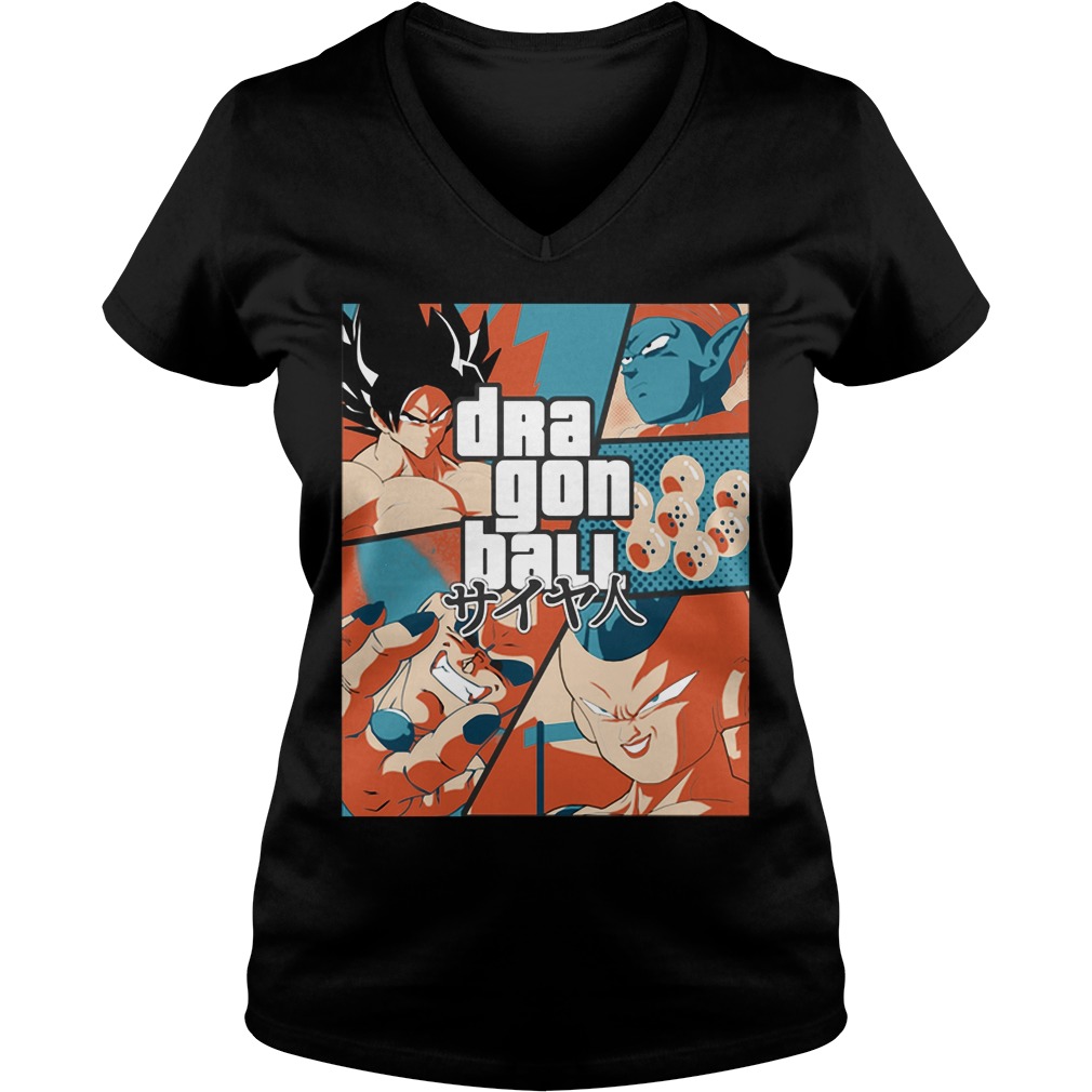 Camiseta Grand Theft Dragon Ladies V Neck