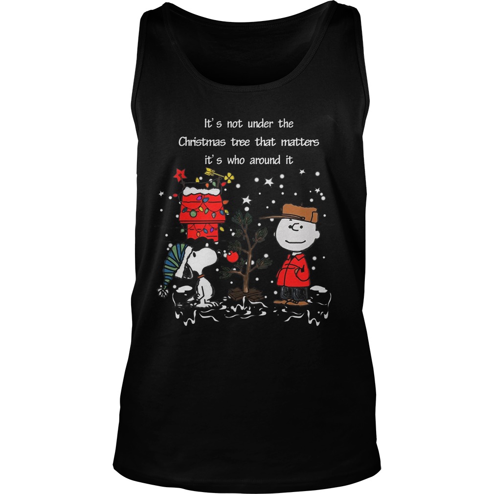 Charlie Snoopy Not Christmas Tree Matters Around Tank Top