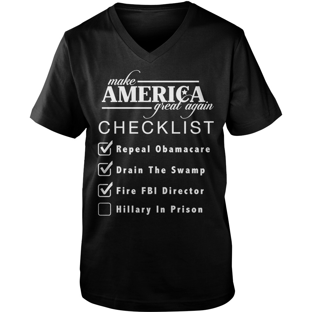 Checklist Make America Great Guys V Neck