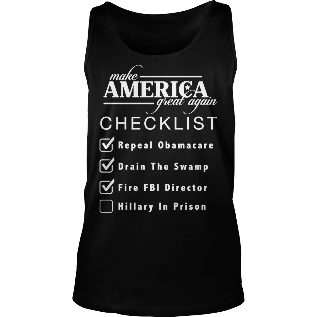 Checklist Make America Great Tank Top