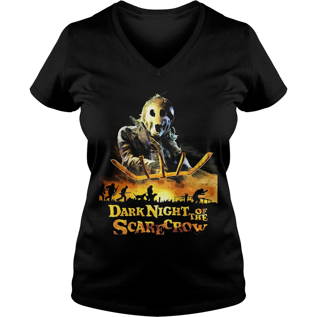 Dark Night Scarecrow Ladies V Neck