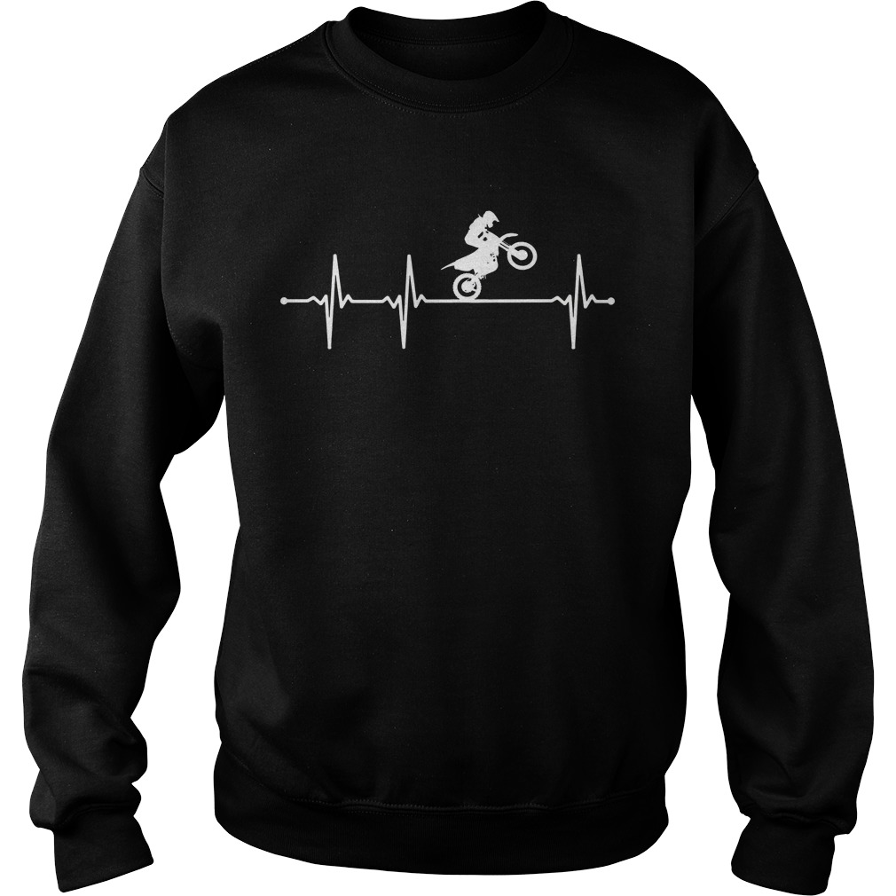 Dirt Bike Motocross Heartbeat Sweat Shirt