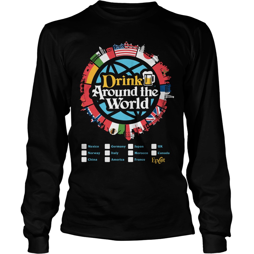 Drink Around The World Epcot Checklist Longsleeve