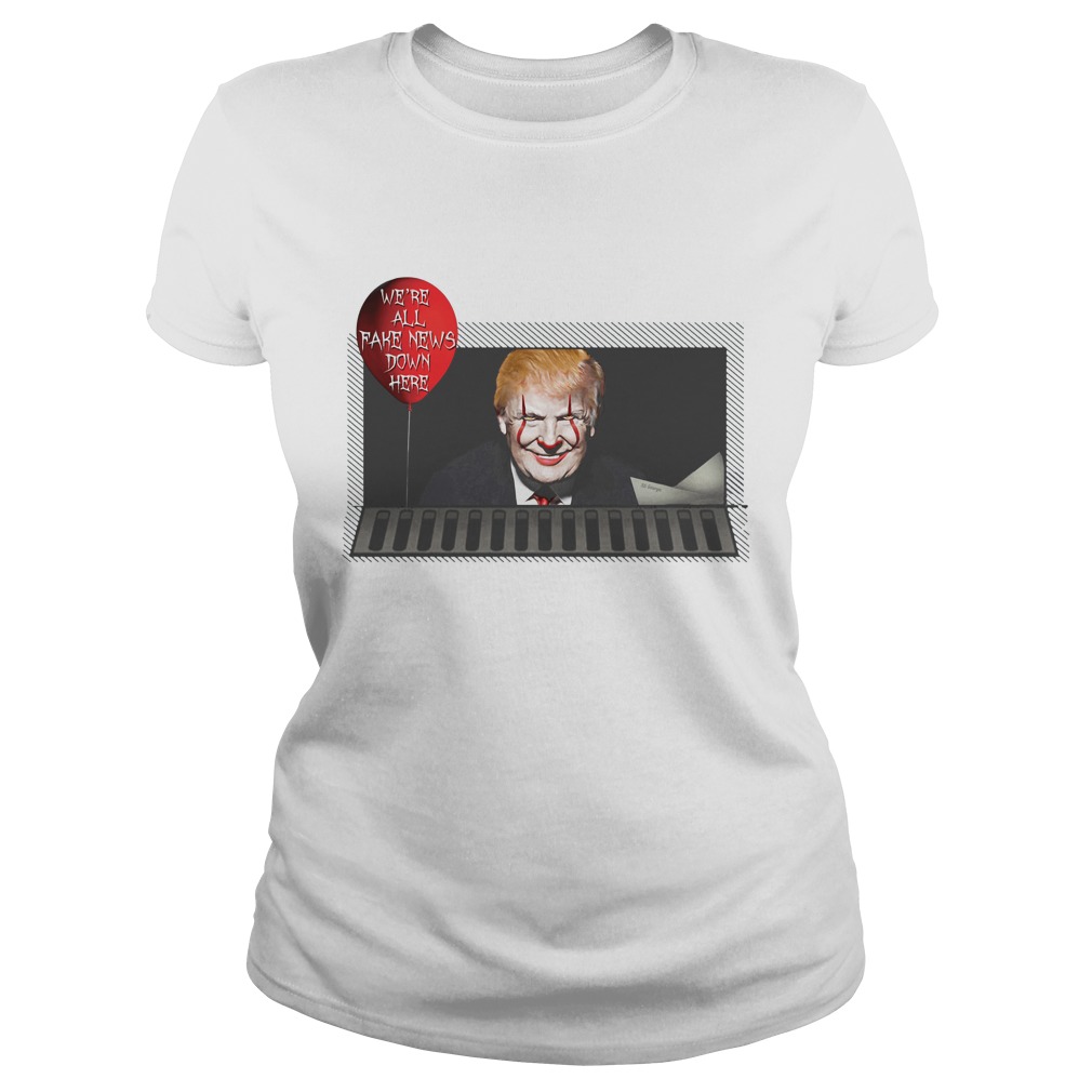 Fake News Trump Clown Ladies Tee