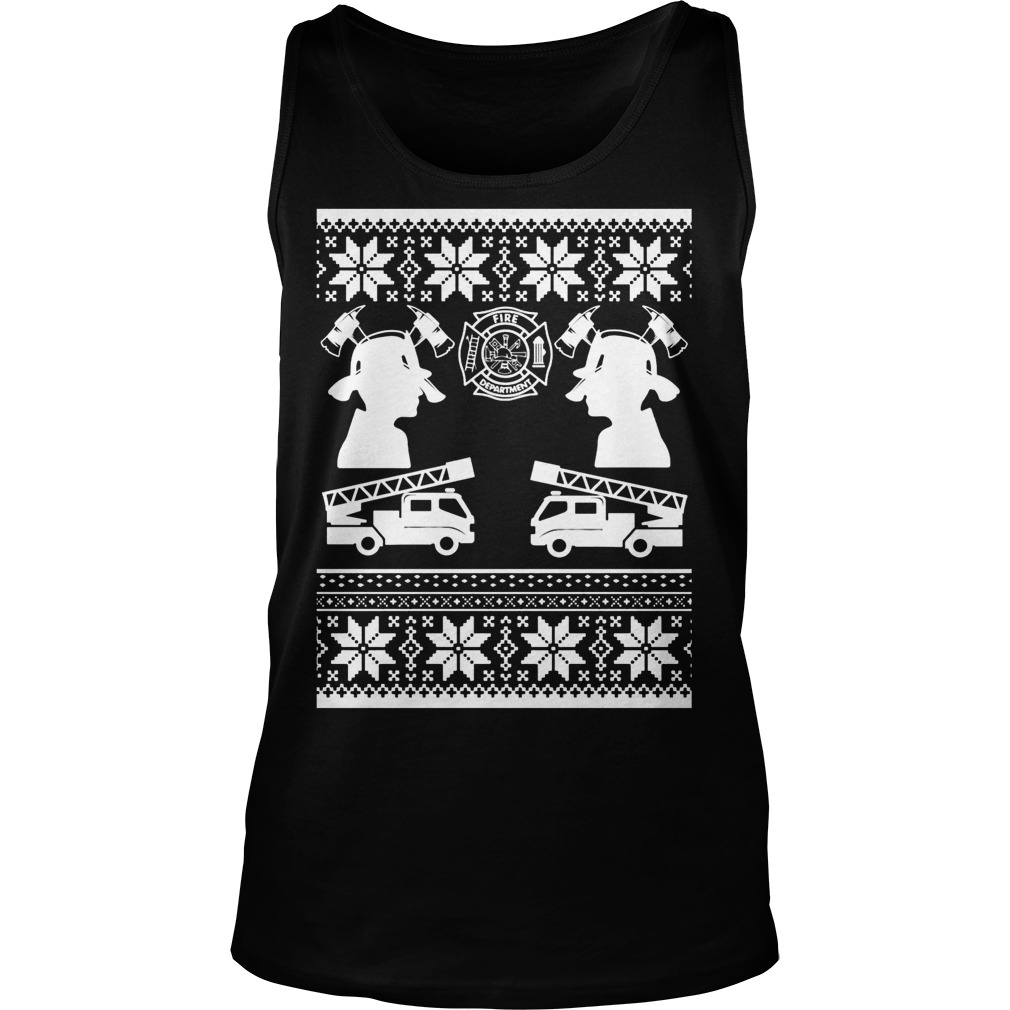 Firefighter Ugly Christmas Sweat Unisex Tank Top