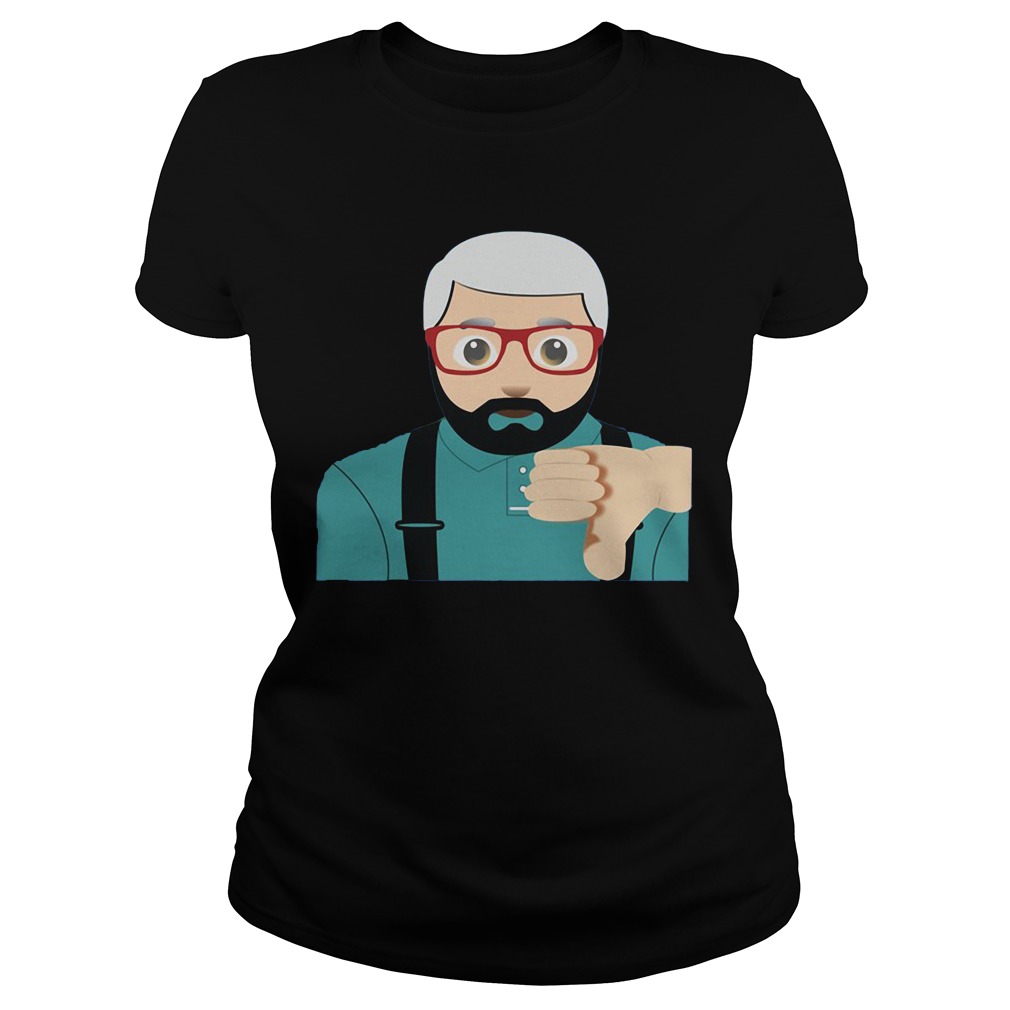 Funny Thumbs Guy New York Baseball Ladies Tee