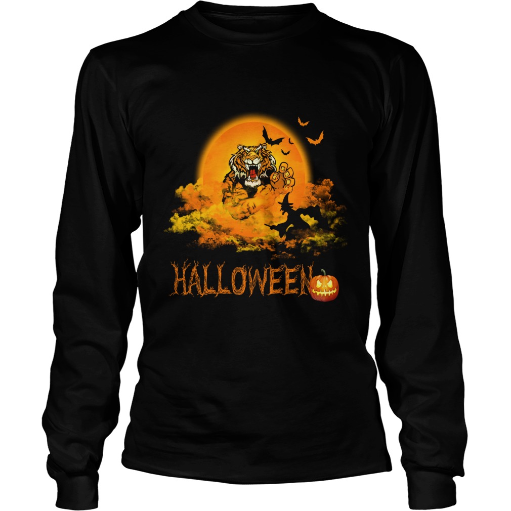 Happy Halloween Tiger Witches Longsleeve