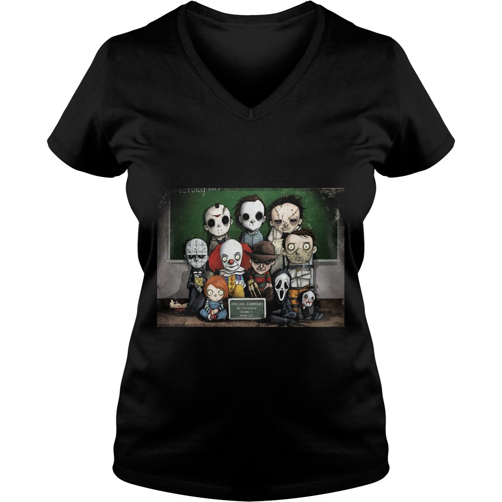 Horror Collage Funny Overlook High Ladies V Neck
