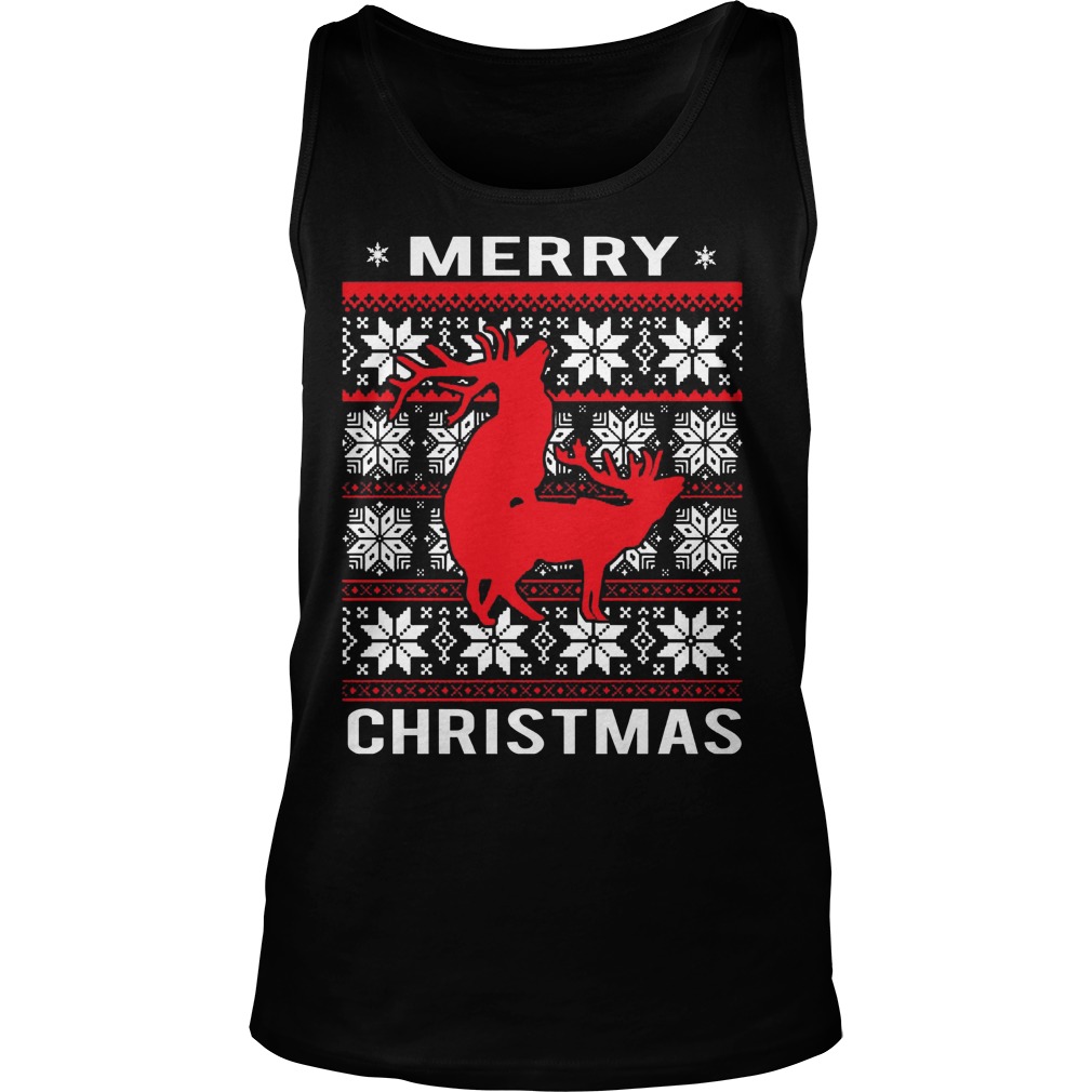 Humping Reindeer Merry Christmas Tank Top