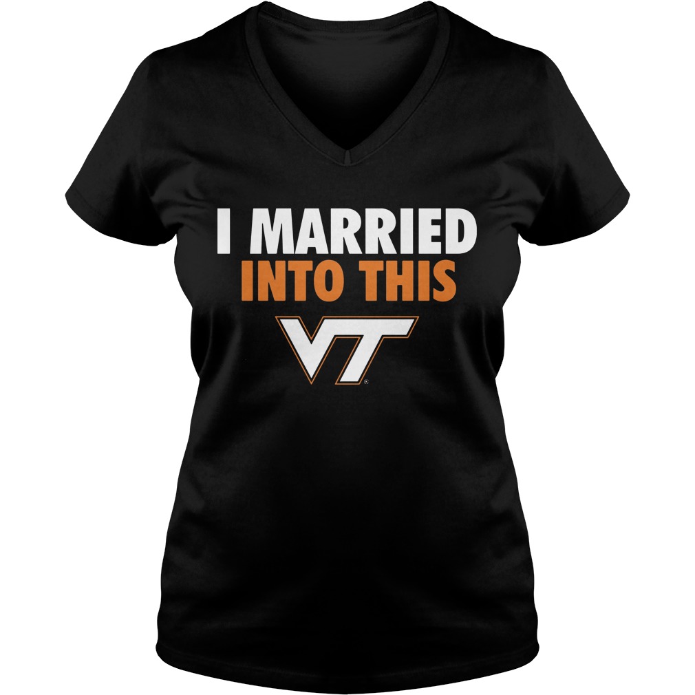 I Married Into This Texas Longhorns Ladies V Neck