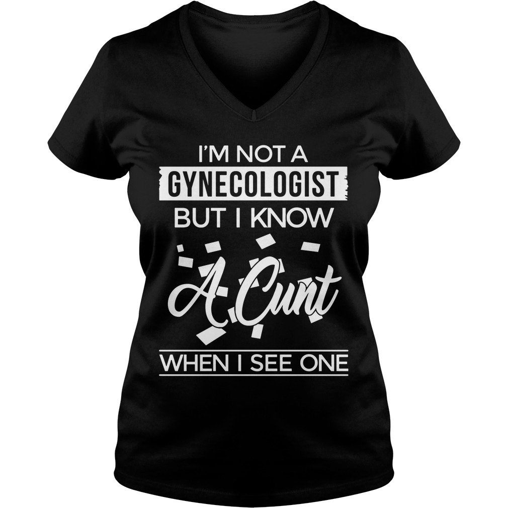 Im Not A Gynecologist But I Know A Cunt When I See One Ladies V Neck