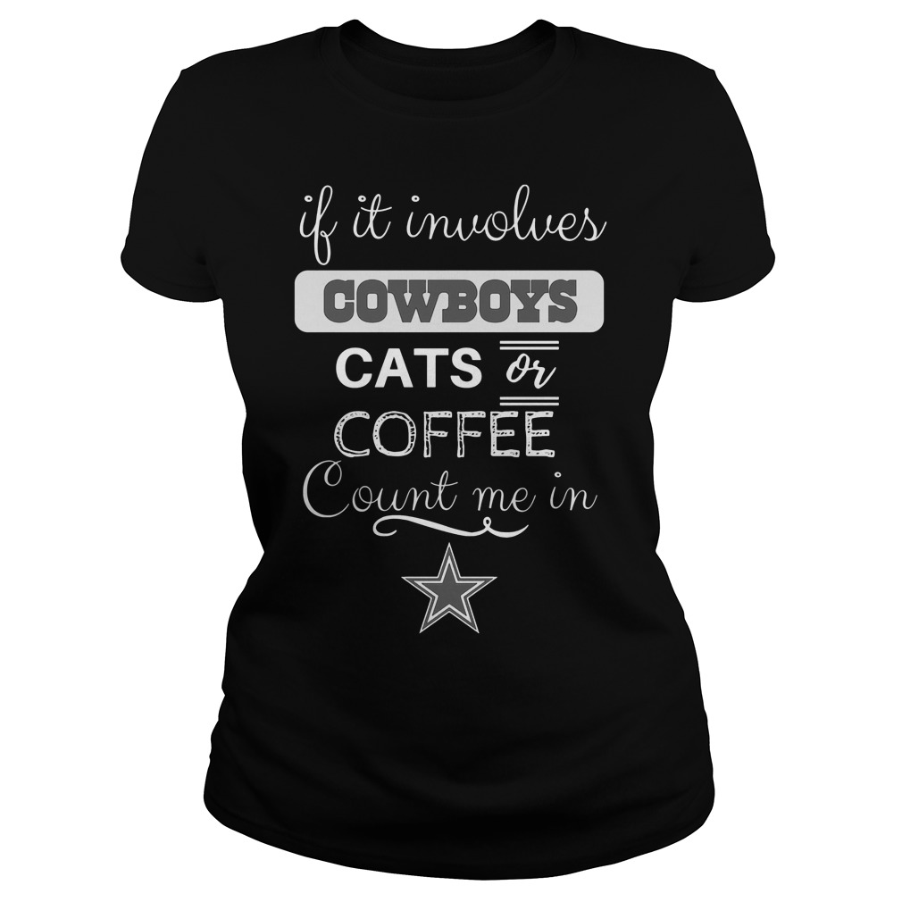 Invovles Cowboys Cats Dallas Cowboys Ladies Tee