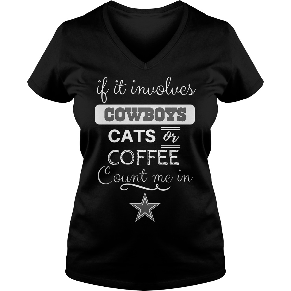 Invovles Cowboys Cats Dallas Cowboys Ladies V Neck