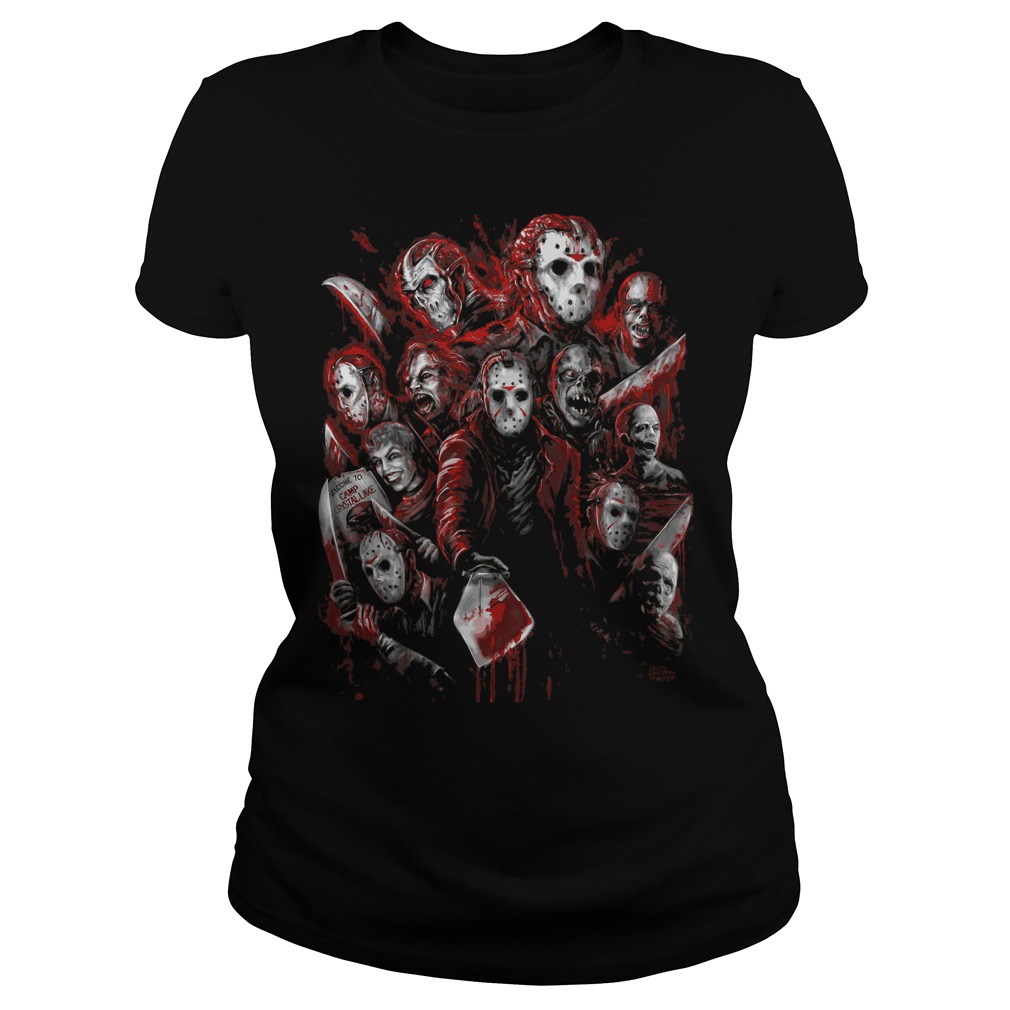 Jason Voorhees Many Faces Ladies Tee