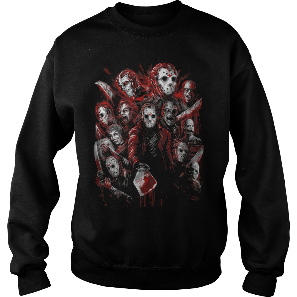 Jason Voorhees Many Faces Sweat Shirt